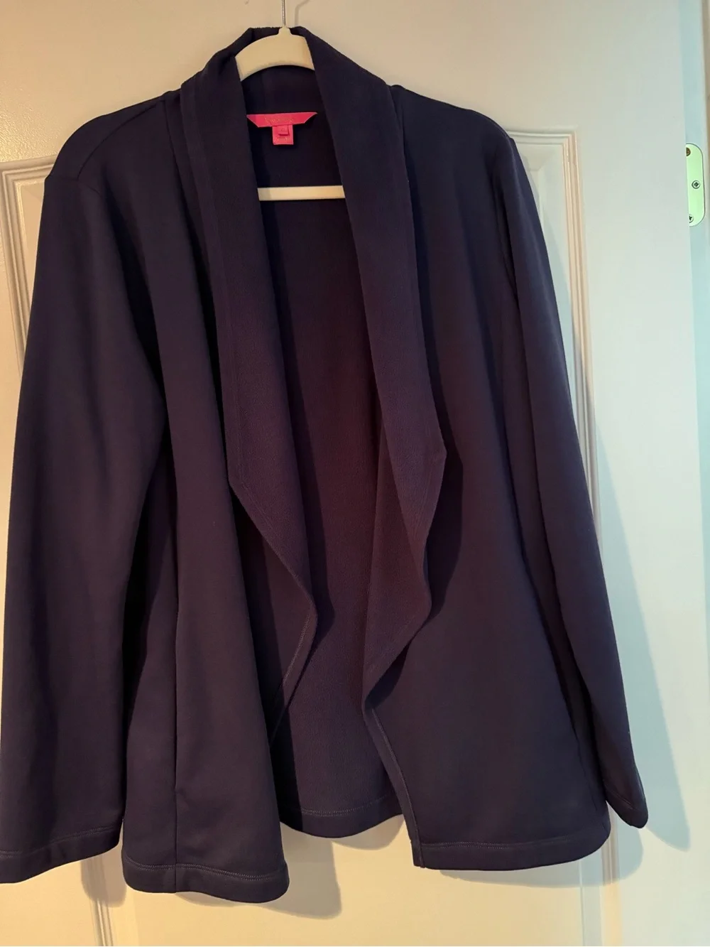 Lilly Pulitzer Galia Fleece Wrap Cardigan in Navy .  Size XL